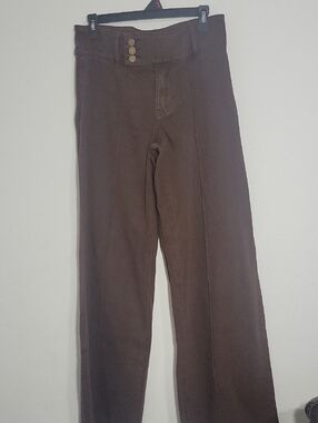 Cider Chocolate Brown High-Waist Women’s Jeans with Triple Button New Size M
